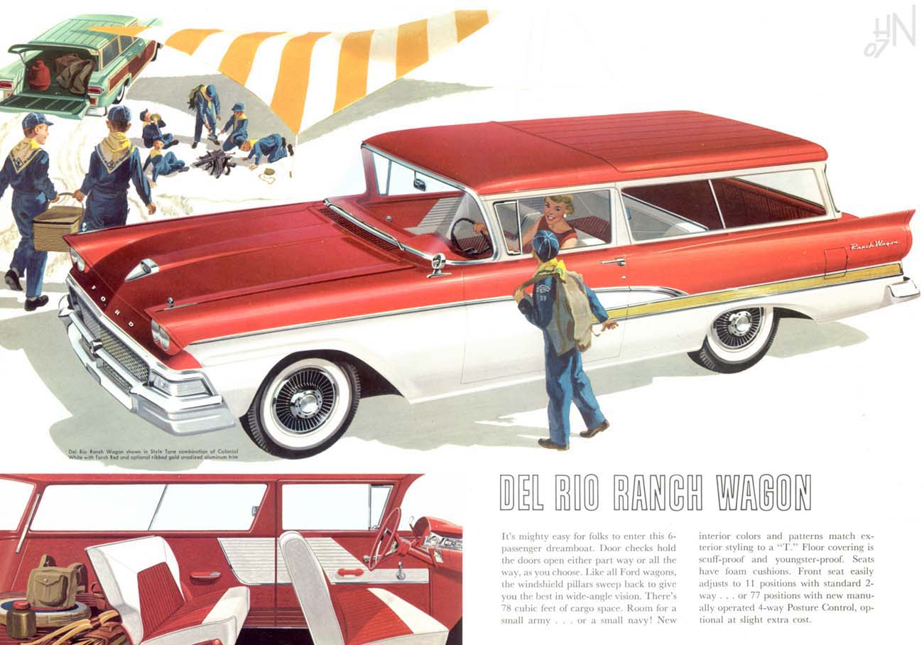 1958 Ford Wagons Brochure Page 2
